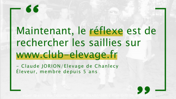 Photo Interview : Claude JORION (Elevage de Chanlecy)